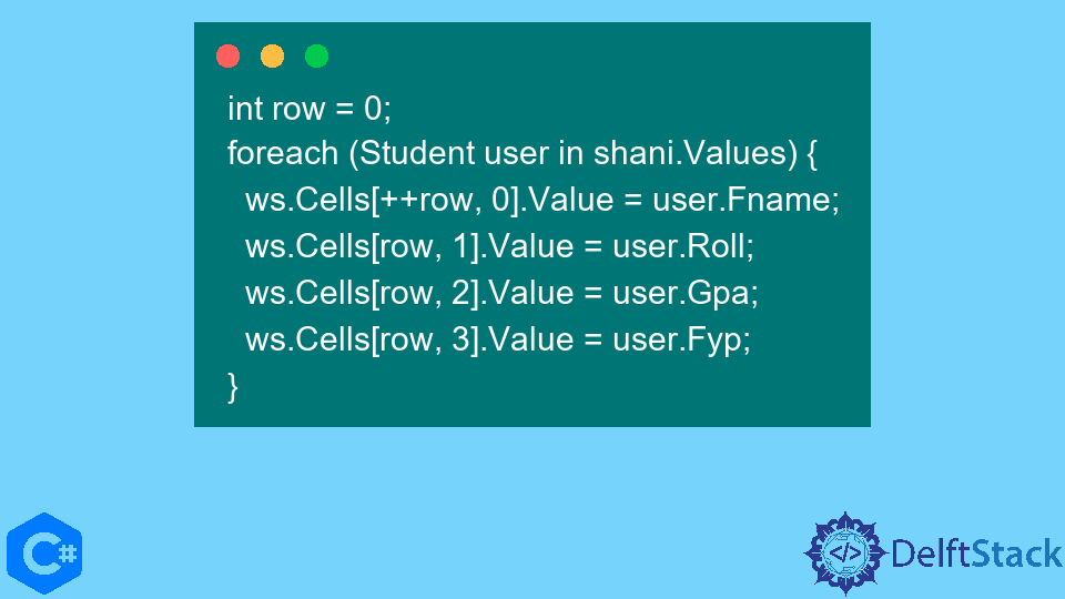 export-data-to-an-excel-file-using-c-delft-stack